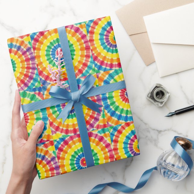 Papel de regalo Tie Dye Psicoactivo Arcoíris (Regalar)