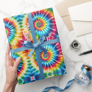 Papel de regalo Tie Dye Psicoactivo Arcoíris