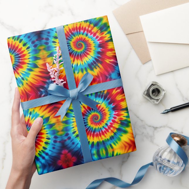 Papel de regalo Tie Dye Psicoactivo Arcoíris (Regalar)