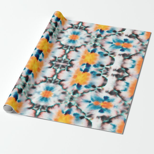 Papel De Regalo Tie Dye Seamless Pattern. Ethnic Abstract. Psyched (Desenrollado)