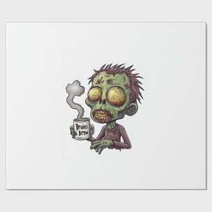 Papel De Regalo Tiempo de Café Zombie