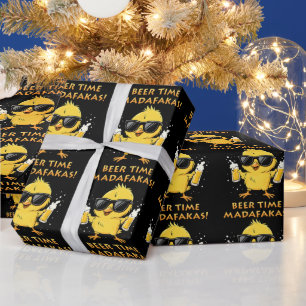 Papel De Regalo Tiempo de cerveza Madafakas Gracioso Meme Duck Goo