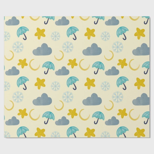 Papel De Regalo Tiempo de Noche (Superficie plana)