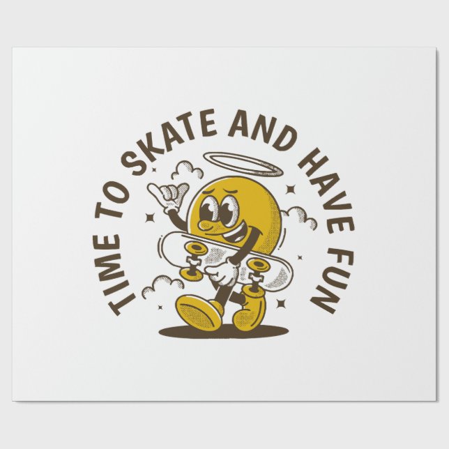 Papel De Regalo Tiempo de patinar (Superficie plana)