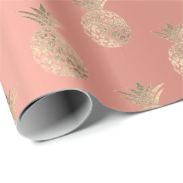 Papel De Regalo Tiempo de verano tropical Frutas de piña de piña R