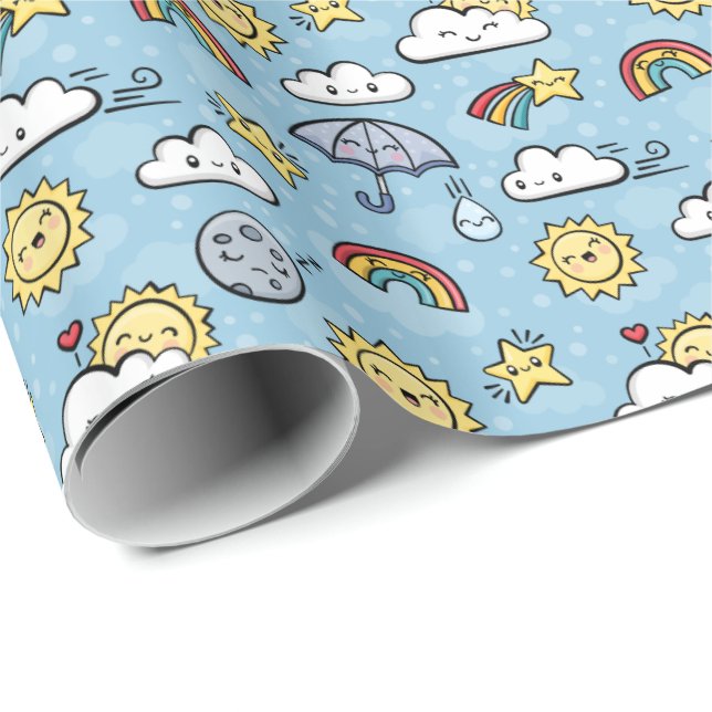 Papel De Regalo Tiempo lindo (Esquina del rollo)