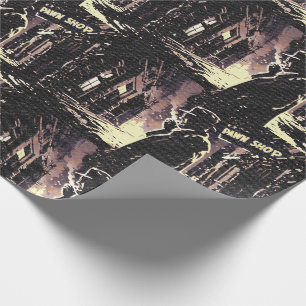 Papel De Regalo Tienda de Empeño Estilo de Arte Pop Retro Urbano y