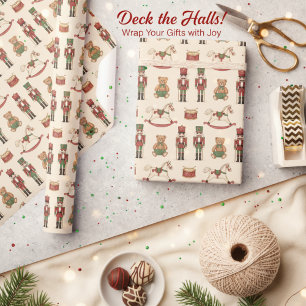 Papel De Regalo Tienda de Juguetes Clásicos de Navidad