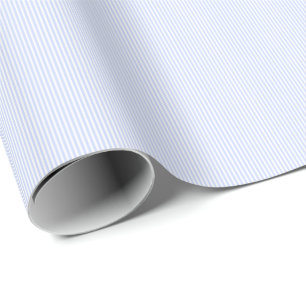 Papel De Regalo Tierno azul bebé cielo azul pálido y raya blanca