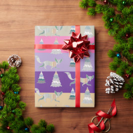 Papel De Regalo Tierra de Ensueño Invernal Navideña Colorida
