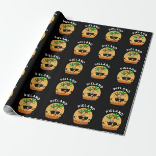 Papel De Regalo Tierra de tartas Isla divertida juego de palabras