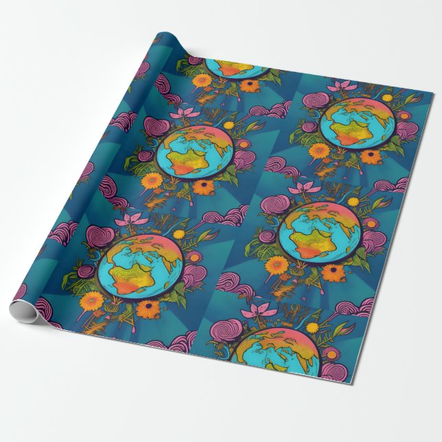 Papel De Regalo Tierra Hippie (Desenrollado)