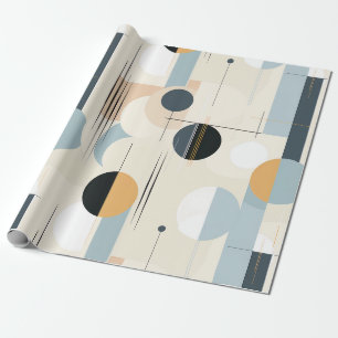 Papel De Regalo Tierra Moderna Abstracta Geométrica Neutral (1)