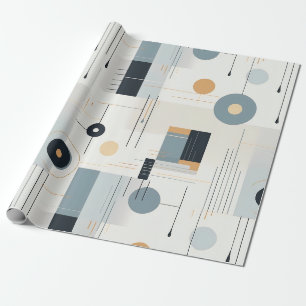 Papel De Regalo Tierra Moderna Abstracta Geométrica Neutral (2)