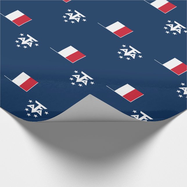 Papel De Regalo Tierras Antárticas del Sur Francés (Esquina)