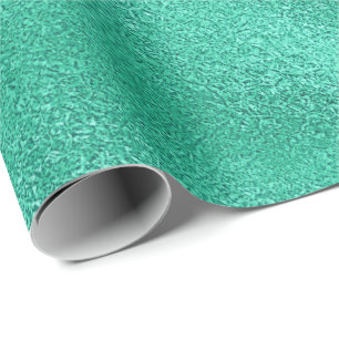 Papel De Regalo Tiffany Aqua Mint Green Shiny Glass Emerald VIP