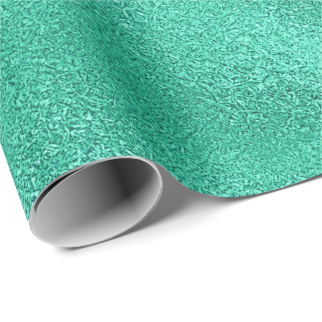 Papel De Regalo Tiffany Aqua Mint Green Shiny Glass Emerald VIP (Esquina del rollo)