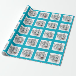 Papel De Regalo Tigre de bebé de ojos azules