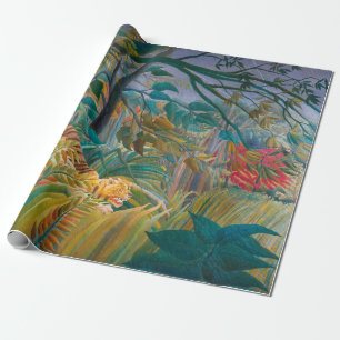 Papel De Regalo Tigre en tormenta selva tropical selva exótica