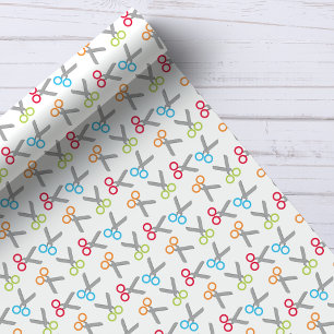 Papel De Regalo Tijeras Lindas Patrón para Maestros y Niños de Esc