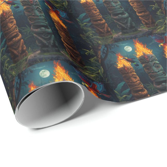 Papel de regalo Tiki (Esquina del rollo)