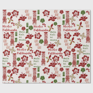 Papel De Regalo Tiki Hawai Mele Kalikimaka