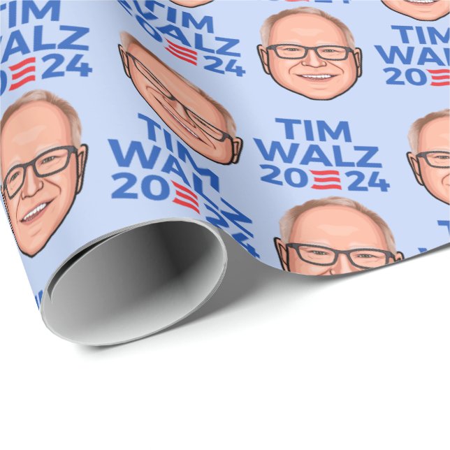 Papel De Regalo Tim Walz 2024 (Esquina del rollo)
