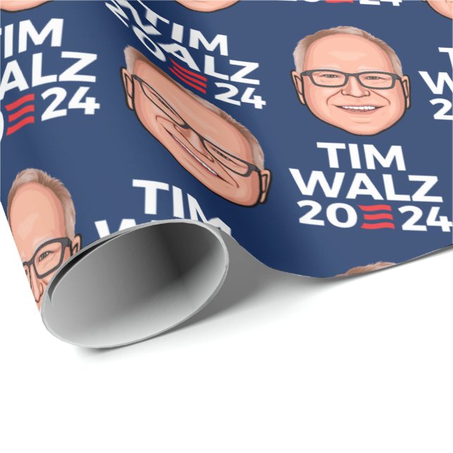 Papel De Regalo Tim Walz 2024 (Esquina del rollo)