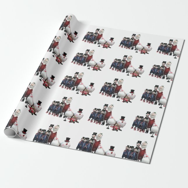 Papel De Regalo Tin Choir Figuras Tradicionales (Desenrollado)