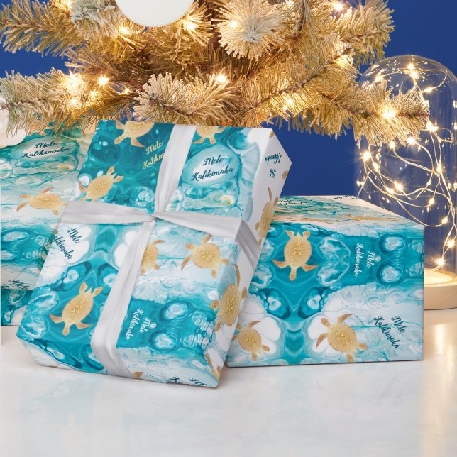 Papel De Regalo Tinta de tortugas de oro | Navidades de Mele Kalik (Vacaciones)