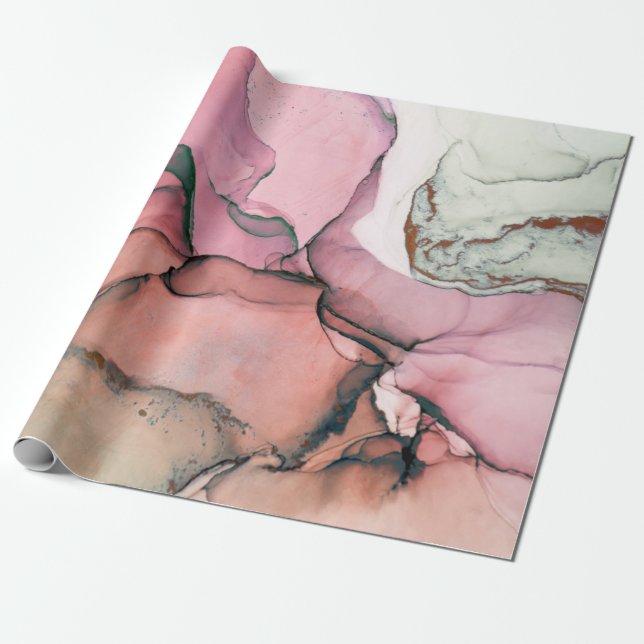 Papel De Regalo Tinta, pintura, abstracto. Cierre de la pintura. C (Desenrollado)