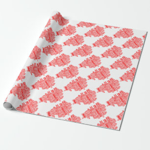 Papel De Regalo Tipo rojo mapa de mayor Manchester