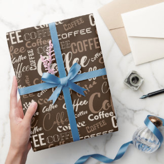 Papel De Regalo Tipografía de Café