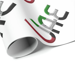 Papel De Regalo Tipografía de colores de la bandera de Emiratos Ár