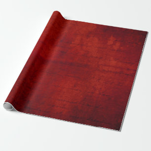 Papel De Regalo Tipografía de Damasco Rojo de Borgoña de Navidad
