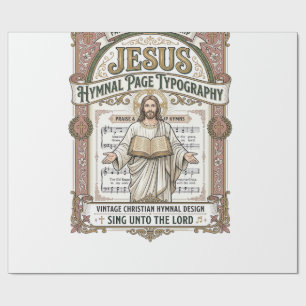 Papel De Regalo Tipografía de la página del himnario de Jesús Himn