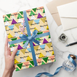 Papel De Regalo Tipografía de letra script de Feliz Navidad Colori