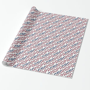 Papel De Regalo Tipografía de tipografía de tiras y estrellas del