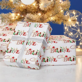 Papel De Regalo Típografía espiritual de los Navidades de la BELIE