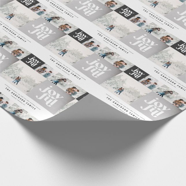 Papel De Regalo Tipografía geométrica moderna navidades de moda pl (Esquina)