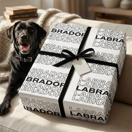 Papel De Regalo Tipografía Gráfica Moderna y Negrita de Labrador