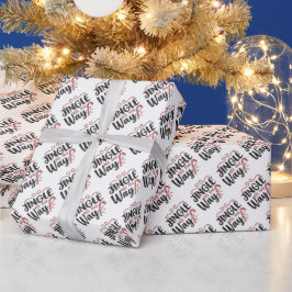 Papel De Regalo Tipografía Jingle all the way 