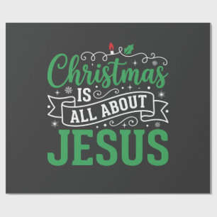 Papel De Regalo Tipografía La Navidad se trata de Jesús