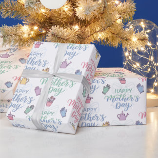 Papel De Regalo Tipografía moderna de feliz día de la madre