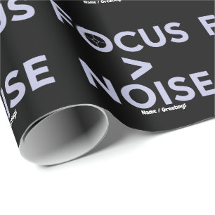 PAPEL DE REGALO TIPOGRAFÍA MODERNA MOTIVACIONAL FOCUS > NOISE