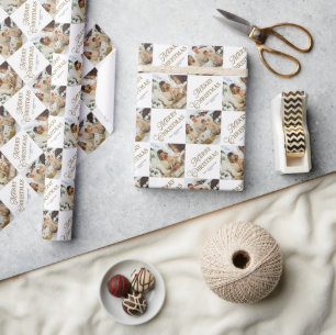Papel De Regalo Tipografía moderna y elegante personalizada para N