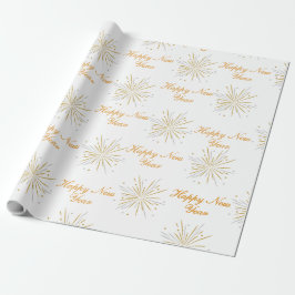 Papel de regalo tipográfico ilustrativo marrón bla