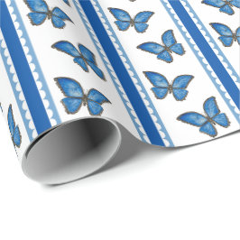 Papel De Regalo Tira de Morpho Azul