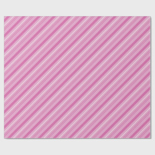 Papel De Regalo Tiras de caña de caña rosa y blanca pastel