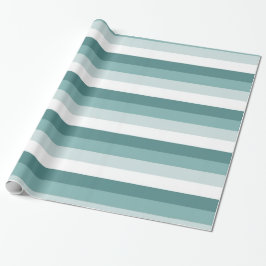 Papel De Regalo Tiras de tinta, verde y blanca